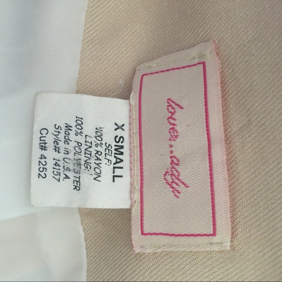 Tan Linen Blazer with pockets-lined-Sz XS good con - Picture 6 of 8